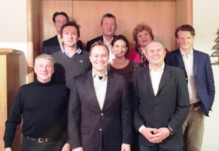 Die neu formierte Vorstandschaft (von links): Dietmar Specht, Torsten Pohl, Daniel Lindenmayer, Mathias Weckbach, Robert Hermann, Ramona Biller, Monika Karle, Mathias Mendler und Johannes von Bodman. Es fehlt Klaus Lindenmayer.